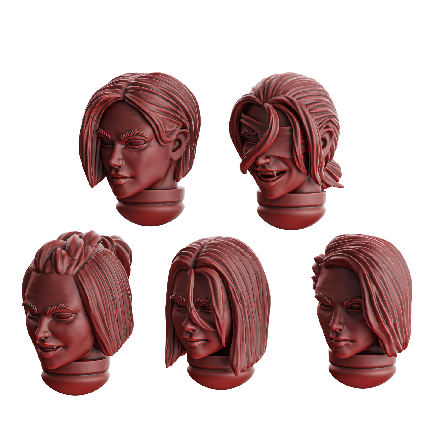 Crimson Wings Female Heads