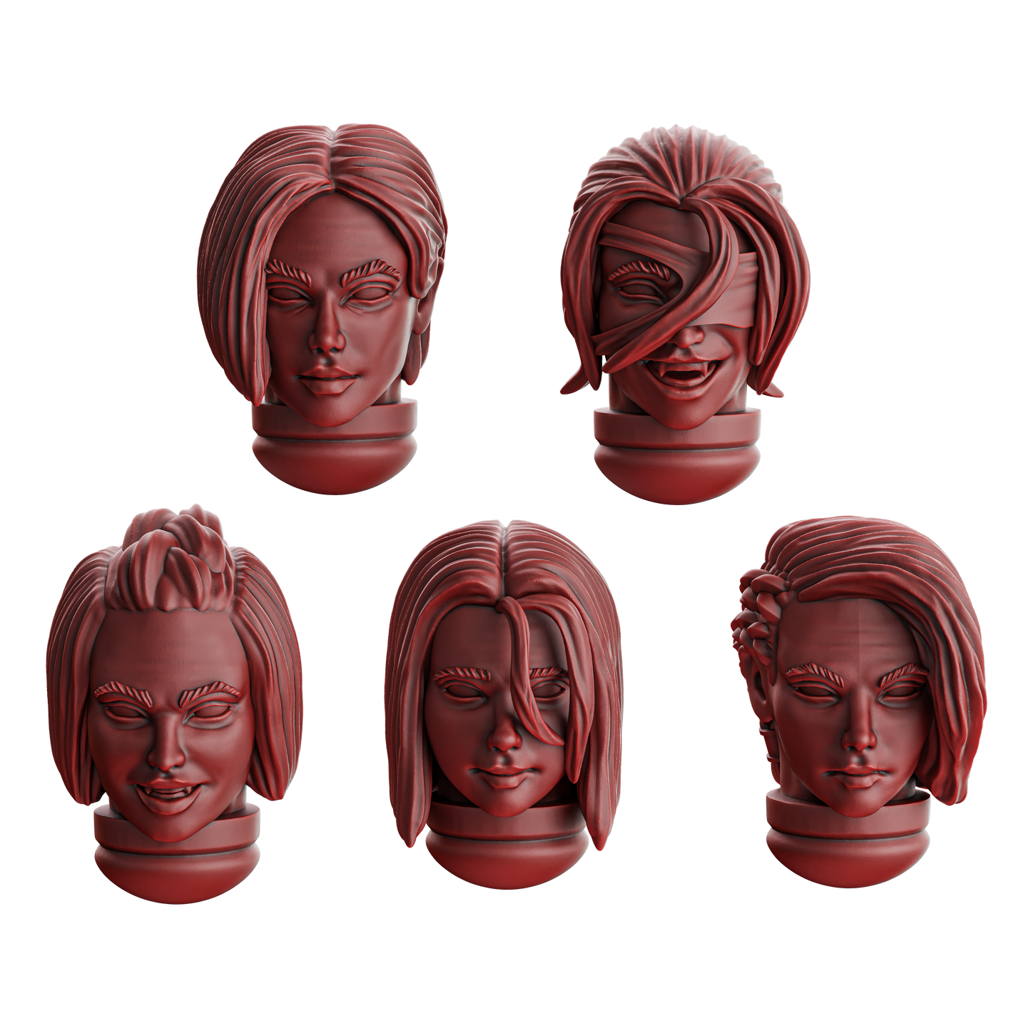 Crimson Wings Female Heads